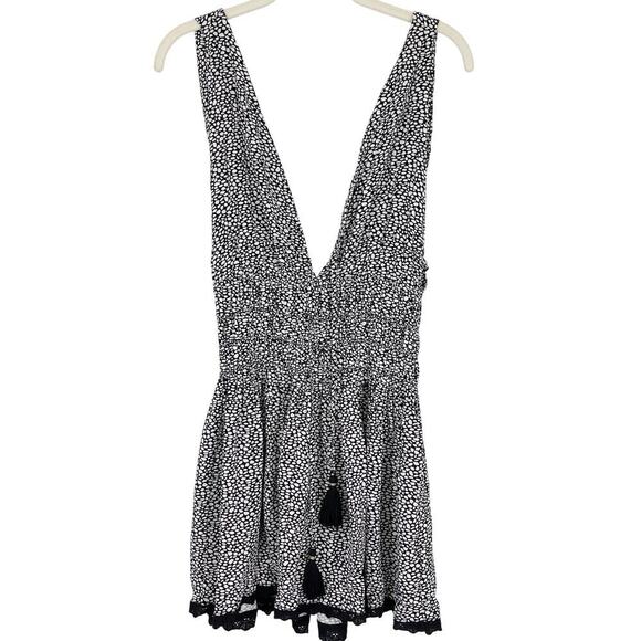 Maaji Alice Mini Dress with Tassels in Black Dots Size Small - Picture 4 of 9
